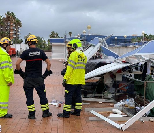 Sis persones rescatadespels bombers d’Alacant a causa de les pluges i es realitzen més de 100 actuacions