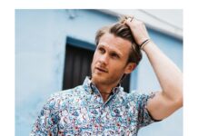 camisa regular fit hombre estampado abstracto multicolor